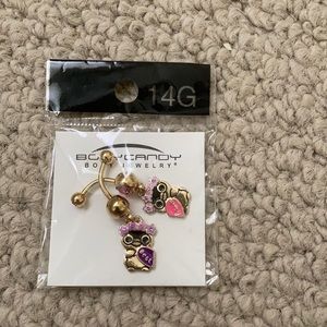 Super cute besties belly ring